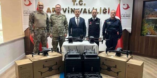 Artvin'e Sınır Güvenliğini Güçlendirecek 4 Termal Destekli Drone Teslim Edildi