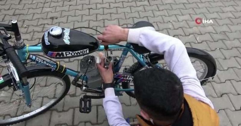 Kastamonulu Enes Özer, İkinci El Bisikletten Motorlu Mobilet Tasarladı