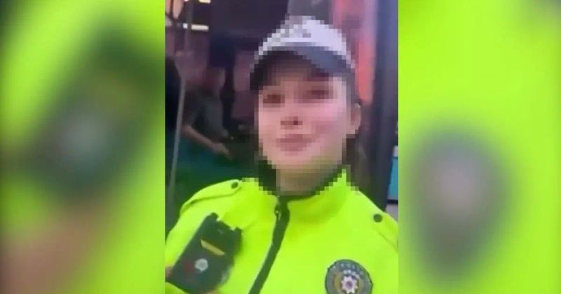 Kadın polislerin işlemi sırasında otobüs şoförü M.A.S. gözaltına alındı