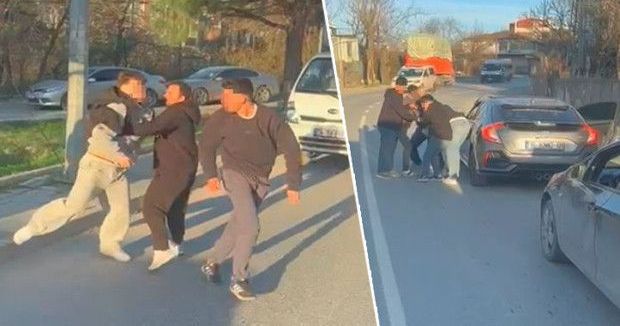Arnavutköy'de Trafikte Yol Verme Tartışması Yumruklu Kavgaya Dönüştü