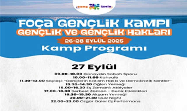 Büyükşehir'den gençlere Foça'da kamp