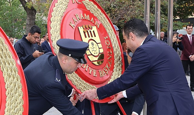 29 Ekim Cumhuriyet Bayramı Karaman’da Çelenk Töreniyle Başladı