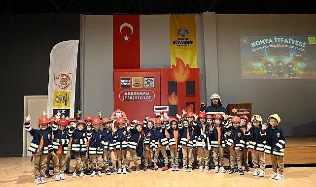 Konya Büyükşehir, 31 İlçedeki Tüm 1. Sınıf Öğrencilerine İtfaiye Bilinci Aşılıyor