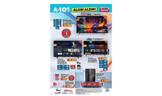 6 Kasım'da A101'de Teknolojik Ürünler Avantajlı Fiyatlarla Satışta