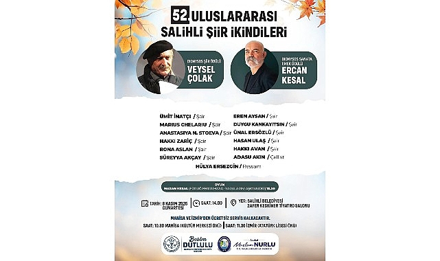 Salihli Belediyesi 52. Şiir İkindileri Etkinliğini Düzenliyor