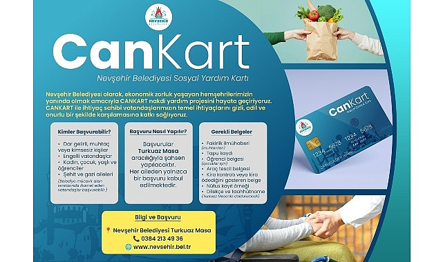 Nevşehir Belediyesi Sosyal Yardım Kartı CANKART’ı Başlatıyor
