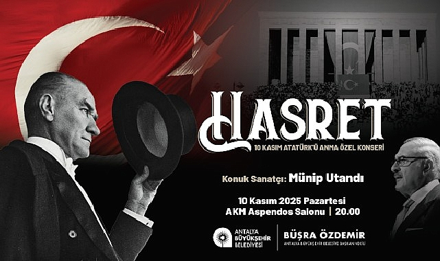 Büyükşehir, 10 Kasım’da Atatürk’ü Sevdiği Ezgilerle Anacak